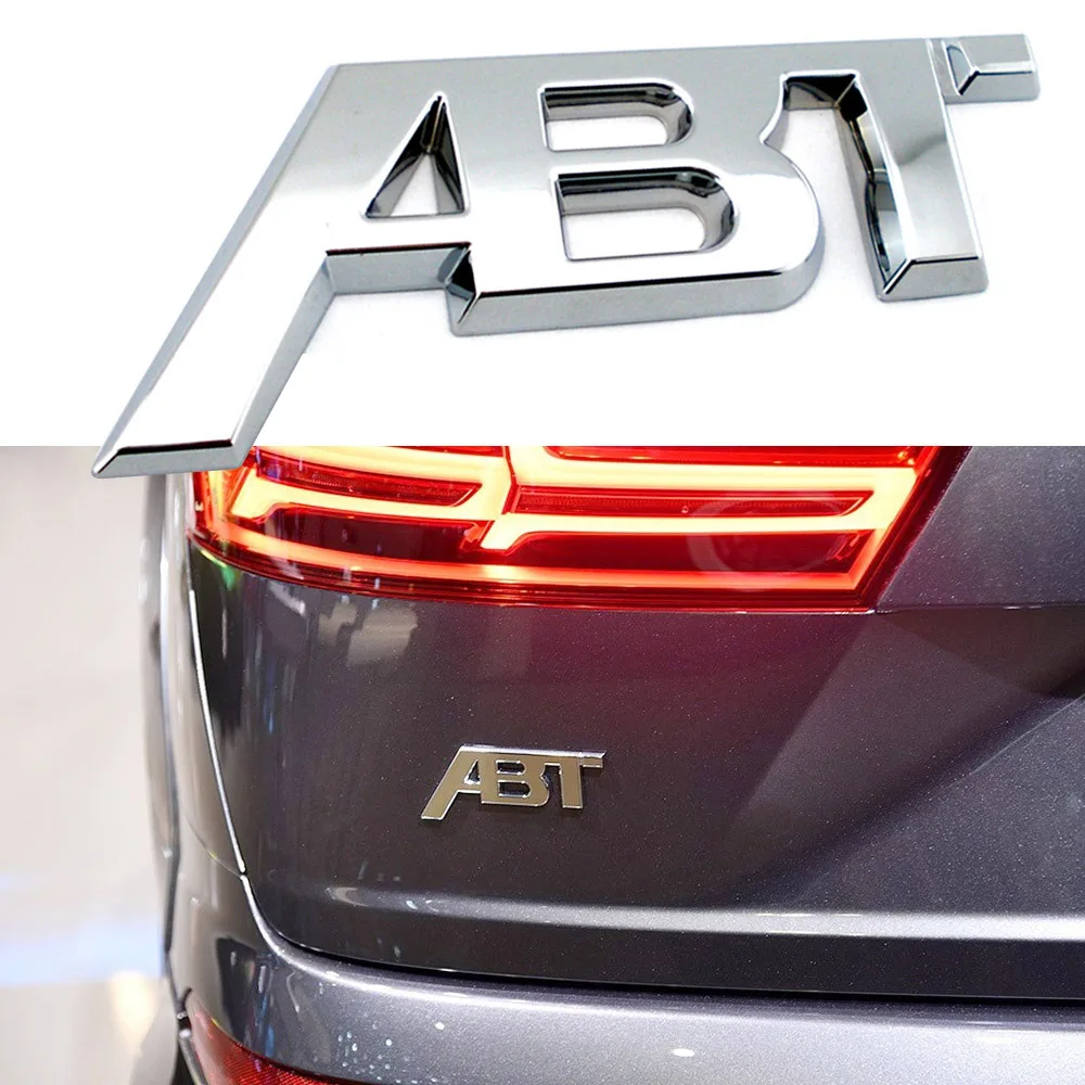 Металлическая наклейка с логотипом автомобиля ABT для Audi Volkswagen Seat Skoda Golf Octavia Kodiaq Leon