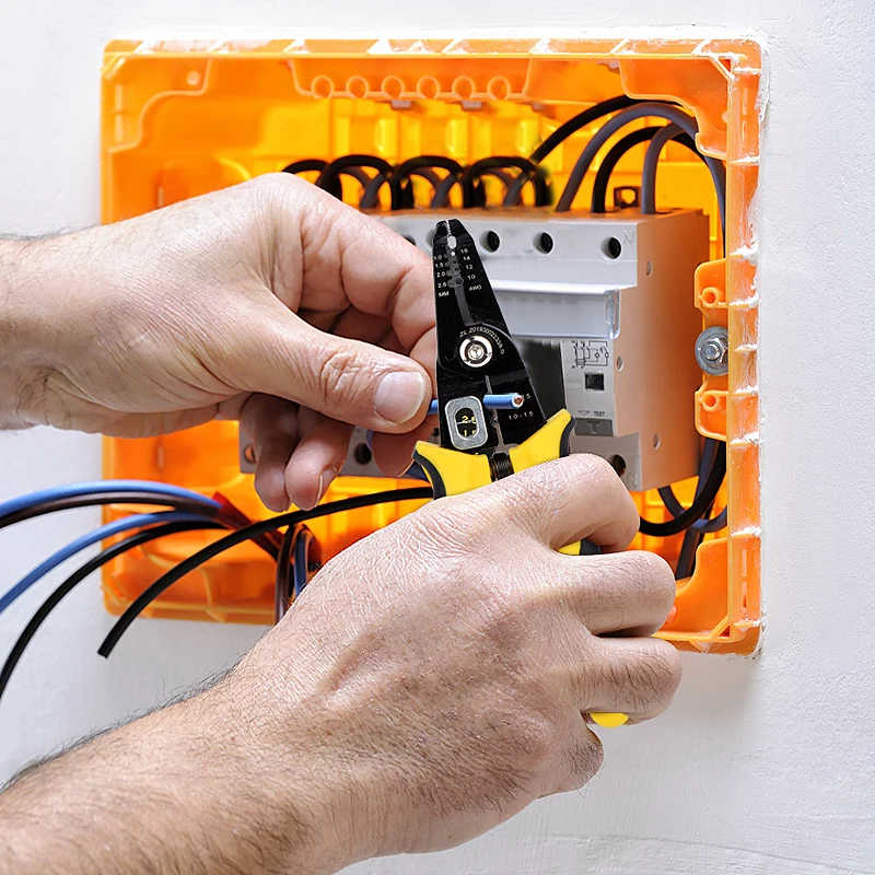 

QHTITEC Universal Wire Stripper Professional Wire Cutters Pliers Set Crimping Cutter Multifunctional Electrician Hand Tools