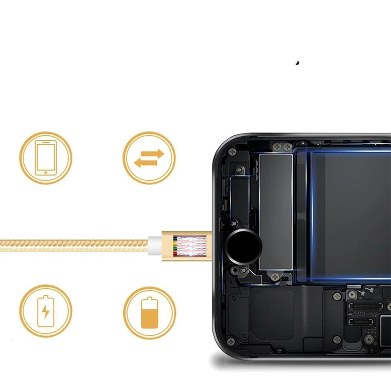 Кабель Micro USB для быстрой зарядки и синхронизации данных Samsung S7 J7 J6 J4 A3 2017 Redmi Note 5 6 Pro