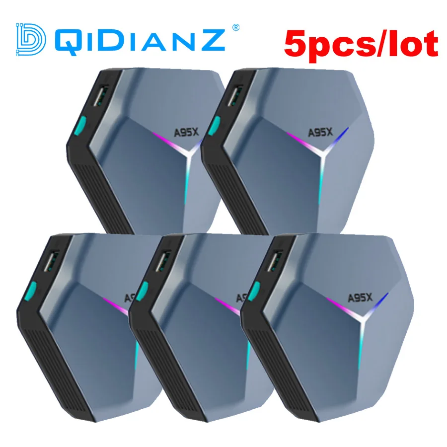 5 шт. A95X F4 Amlogic S905X4 RGB светильник TV Box Android 10 0 8K 60fps Wifi медиаплеер A95XF4 PK RK3566 H96MAX HK1 R2