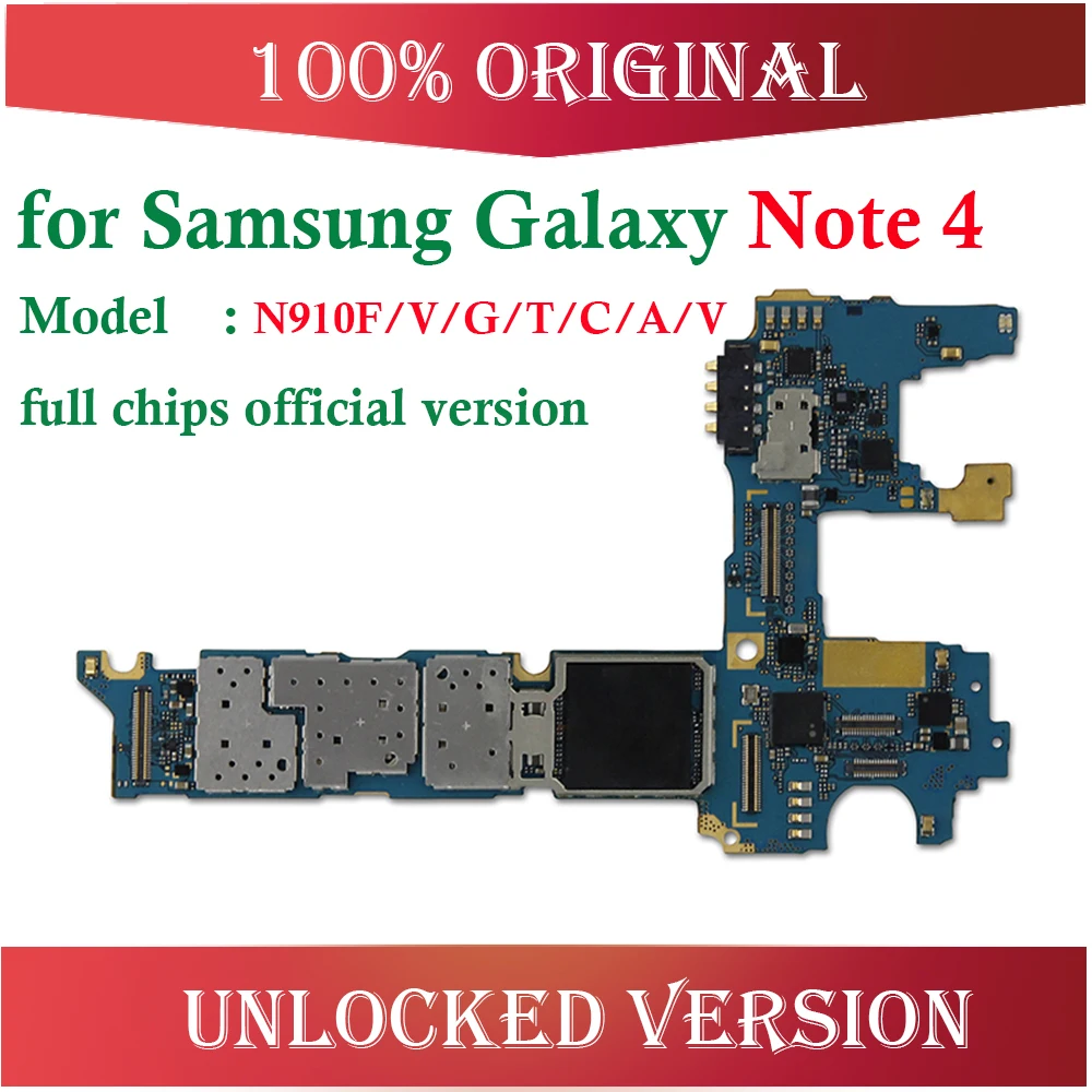 Для samsung Galaxy Note 4 N910F материнская плата для Note 4 N910C N910U N910G N910T N910A N910P N910V материнская плата