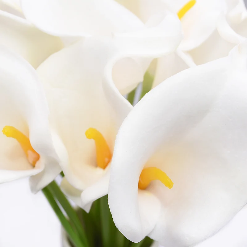 

5/10pcs Calla lily Artificial Flower Bouquet Real Touch Bridal Calla Lily Table Ornaments Home Wedding Valentines Day Decoration