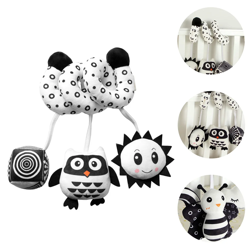 

1pc Baby Crib Cartoon Stroller Plush Hanging with Ringing Bell