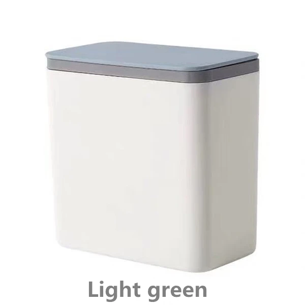 Light green Home Waste Bin Small Trash can Mini Desktop ashcan litter Trash little Table Top Trash Box for desk Car trash bin With Lid - Цвет: Light green