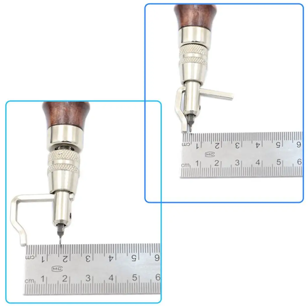 7 In 1 Trencher Diy Handmade Tools Multifunctional Adjustable Edger Leather Edge Line Punch Device Belt Puncher Set 132x23mm