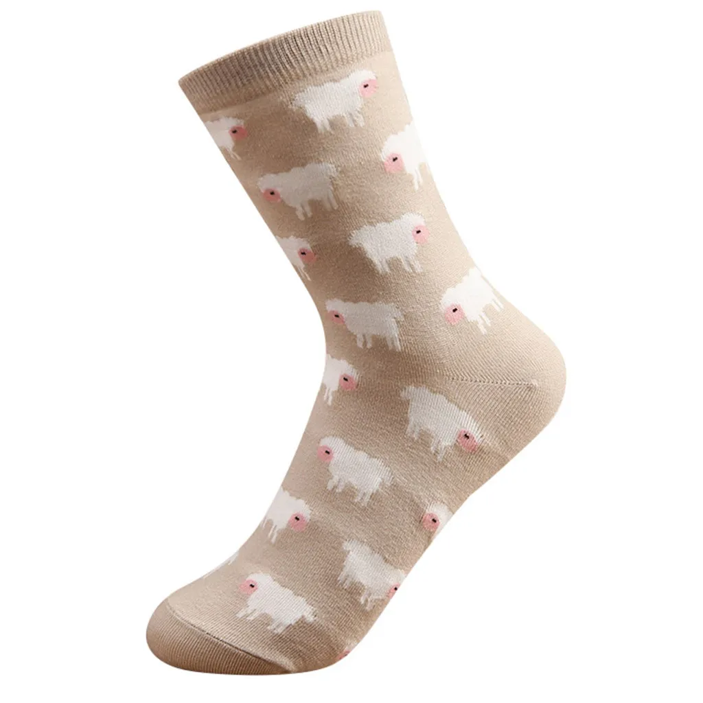 1 пара женские зимние носки с милым животным принтом теплые мягкие Короткие