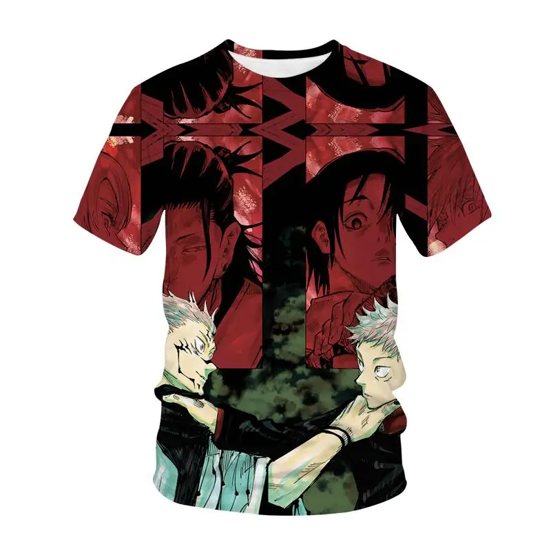 

New anime T-shirt new hot sale fashion comfortable synthetic printing short-sleeved comic pattern men's shirt 110-6xl