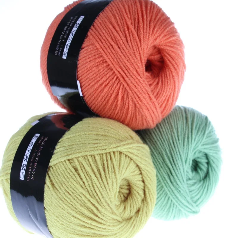 

5pcs 50g 3-ply Milk Cotton Wool DIY Handmade Doll Sweater Scarf Hat Yarn Crochet Yarn Knitting Yarn for Knitting