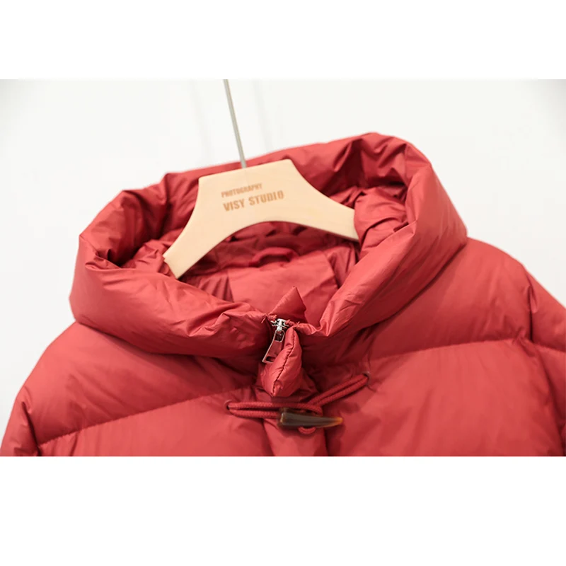 New Women Thick Down Jacket White Duck Down Short Winter Warm Coats Female Outwear