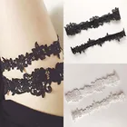 Черная кружевная Свадебная подвязка, свадебная подвязка, элегантная подвязка, свадебный подарок для душа, женское облегающее кольцо, подвязка для ног, вышивка, сексуальные подвязки