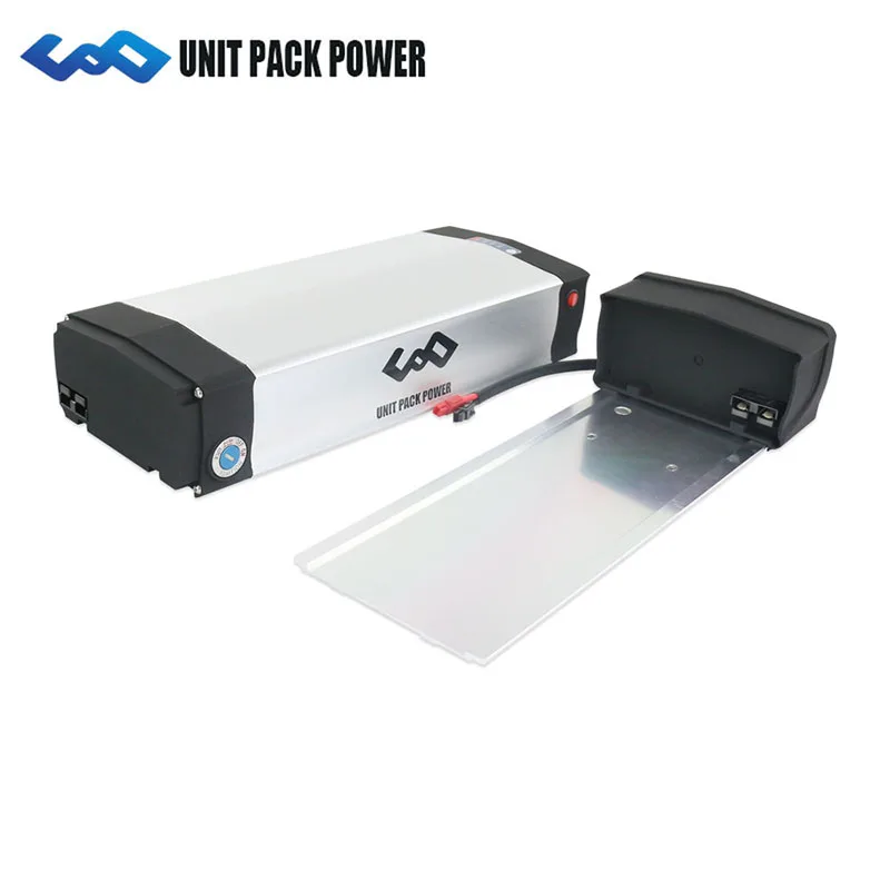 

48V 20AH Ebike Battery Pack Silver Rear Rack 13S8P 18650 Lithium E Bike Battery for Bafang BBS02 1000W 750W Motor USA in Stock