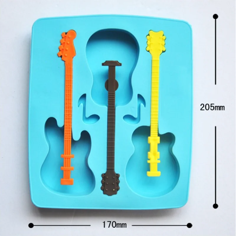 

Creative silicone ice cube tray guitar shape ice cube tray three cube ice cube tray kitchen tool