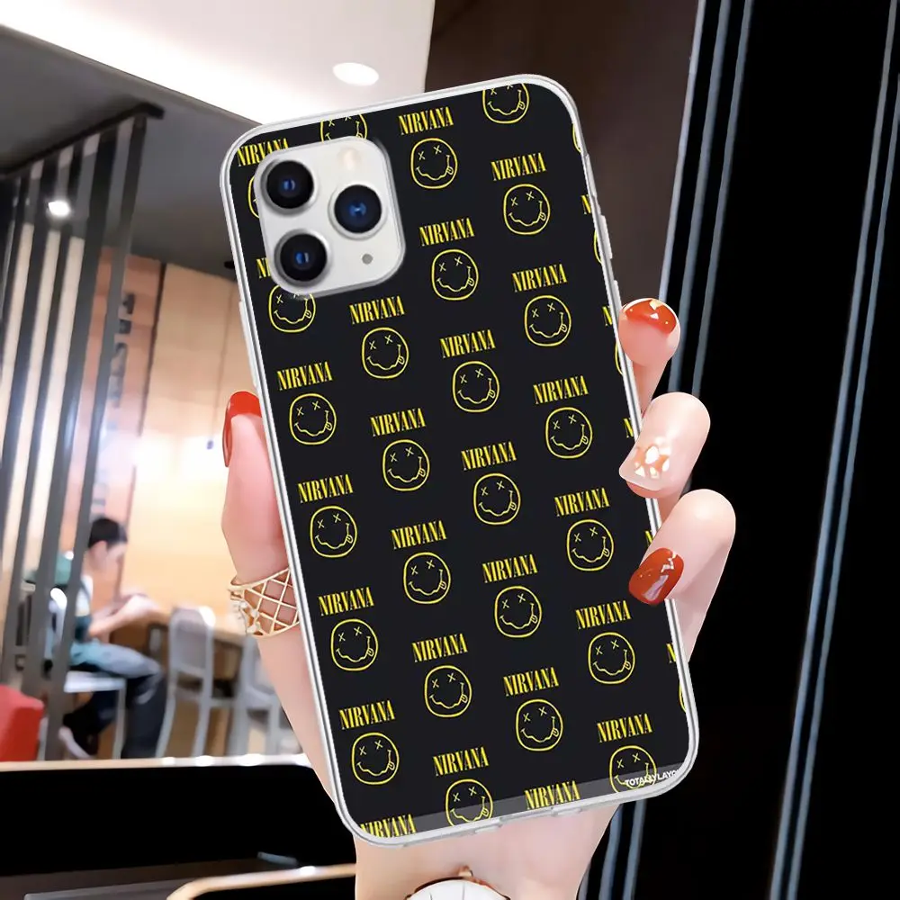 

Cheap Nirvana Kurt Cobain Transparent Mobile Phone Case Clear Cover For Huawei P20 P40 Lite P30 Pro P Smart 2019 Nova 3e 6 Se