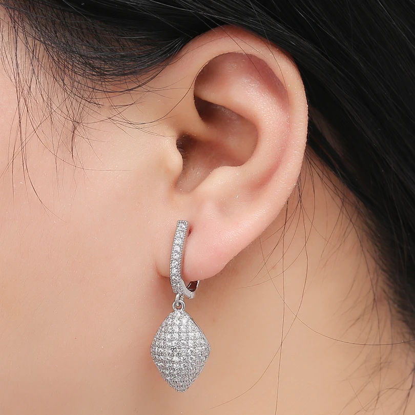 Высокое качество Для свадьбы серьги в виде колец Plt элегантные ювелирные изделия