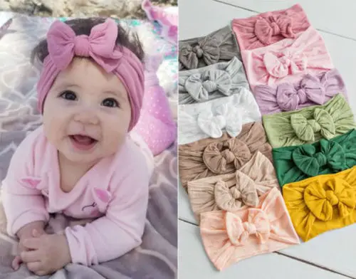 Princess Girl Kid Baby Bow Hairband Headband Stretch Turban Knot Head Wrap 3pcs | Детская одежда и обувь