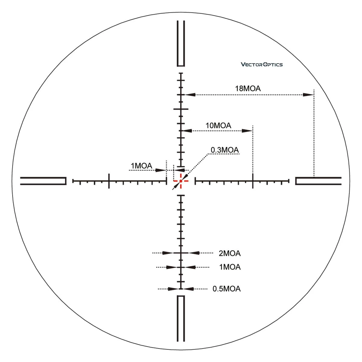 Тактический Оптический прицел Vector Optics Aston 5 30x56 SFP 1/4 MOA система блокировки