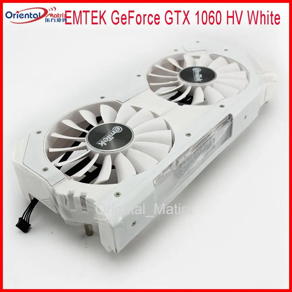 Оригинальный видеовентилятор FD9015U12S DC12V 0.55A 88 мм для видеокарт EMTEK GeForce GTX 1060 HV White