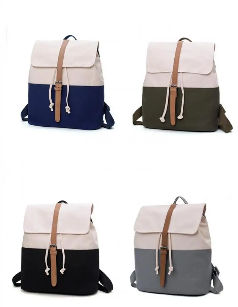 

Contrast Color Fashion Oxford Backpack Casual Drawstring Bags For Women Cute Sweet Backpack For School Ladies Bag Travel Pouch
