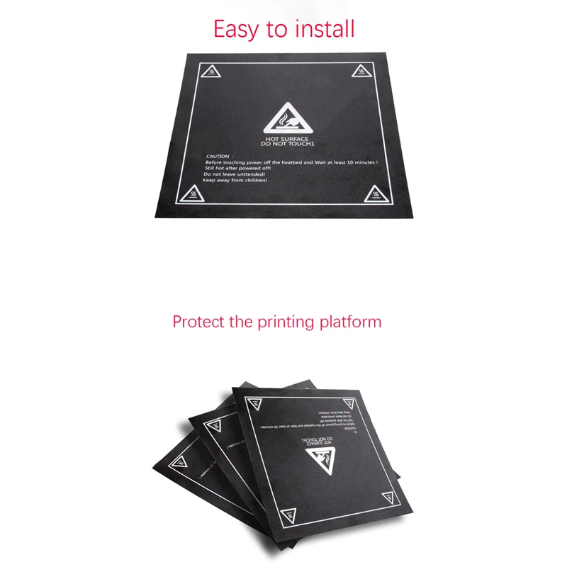 

HOT-2 PCS 214X214mm 3D Printer Heat Hot Bed Sticker Coordinate Printed Hot Bed for 3D Printer Platform Film