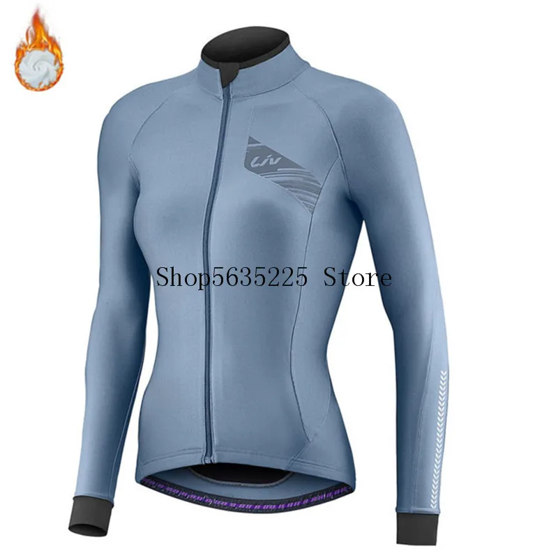 Лив Женские велосипедные куртки для зимы, теплые джерси с термофлисом, одежда для горного велосипеда, Ропа Циклисмо Рейсинг Футболка Свитшот