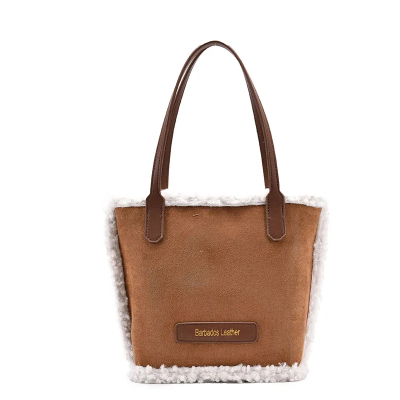 

Premium Sense Lamb Plush Bag 2020 New Women Bag Tide Autumn Winter Shoulder Messenger Bag Wild Ins Bucket Bag
