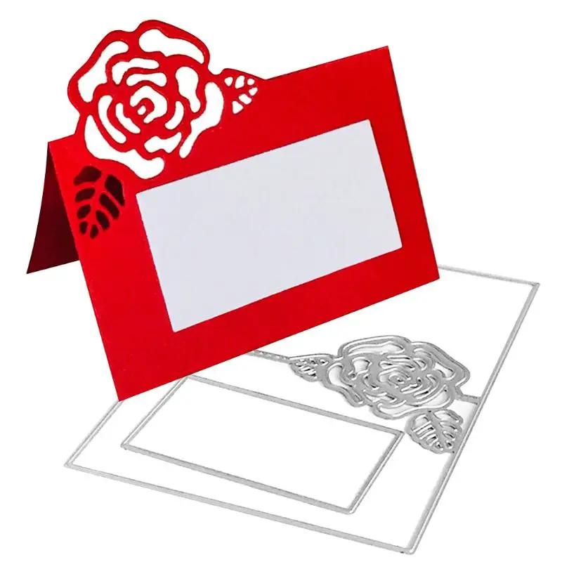 

Rose Flower Frame Metal Cutting Dies Stencil DIY Scrapbooking Album Stamp Paper Card Embossing Decor Crafts