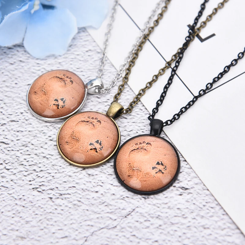 Новинка DIY старинная каменная подвеска собачья лапа отпечаток руки винтажное