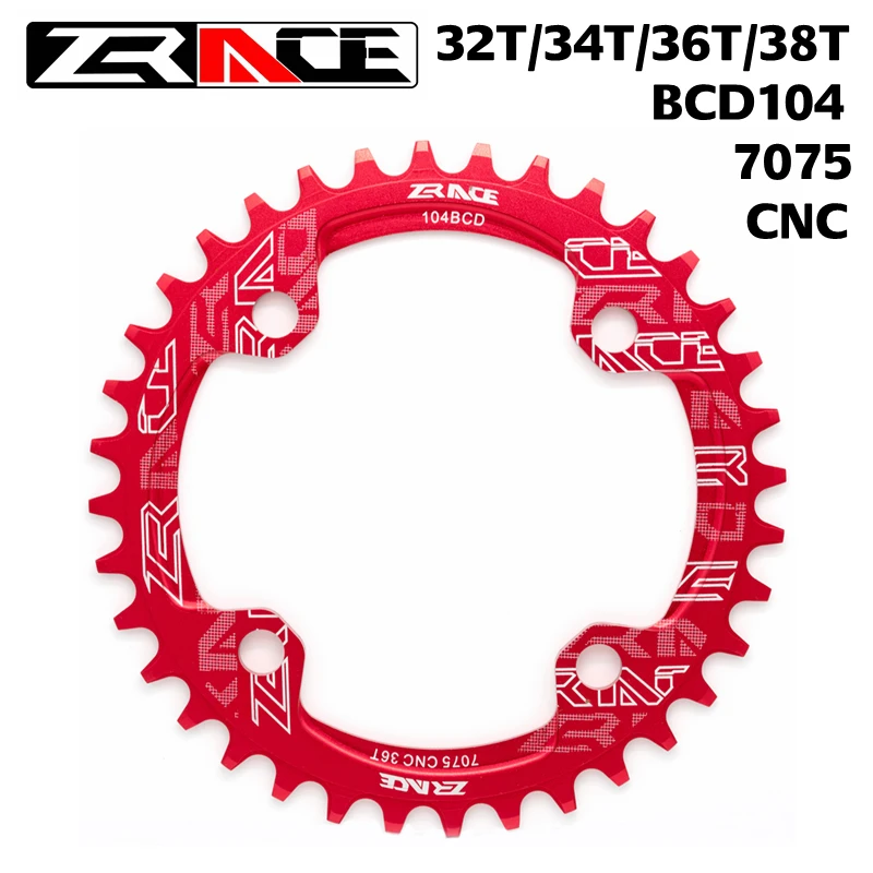 Zracing цепное кольцо колесо 32 T/34 T/36 T/38 T BCD104 7075 алюминиевый сплав CNC процесс
