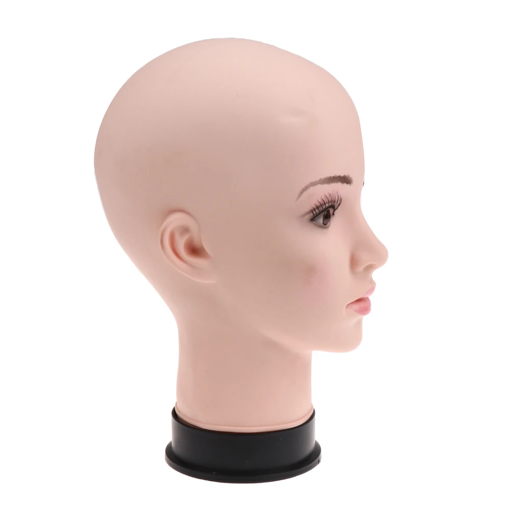 

12'' Female PVC Mannequin Manikin Head Model Wig Glasses Store Window Display Stand