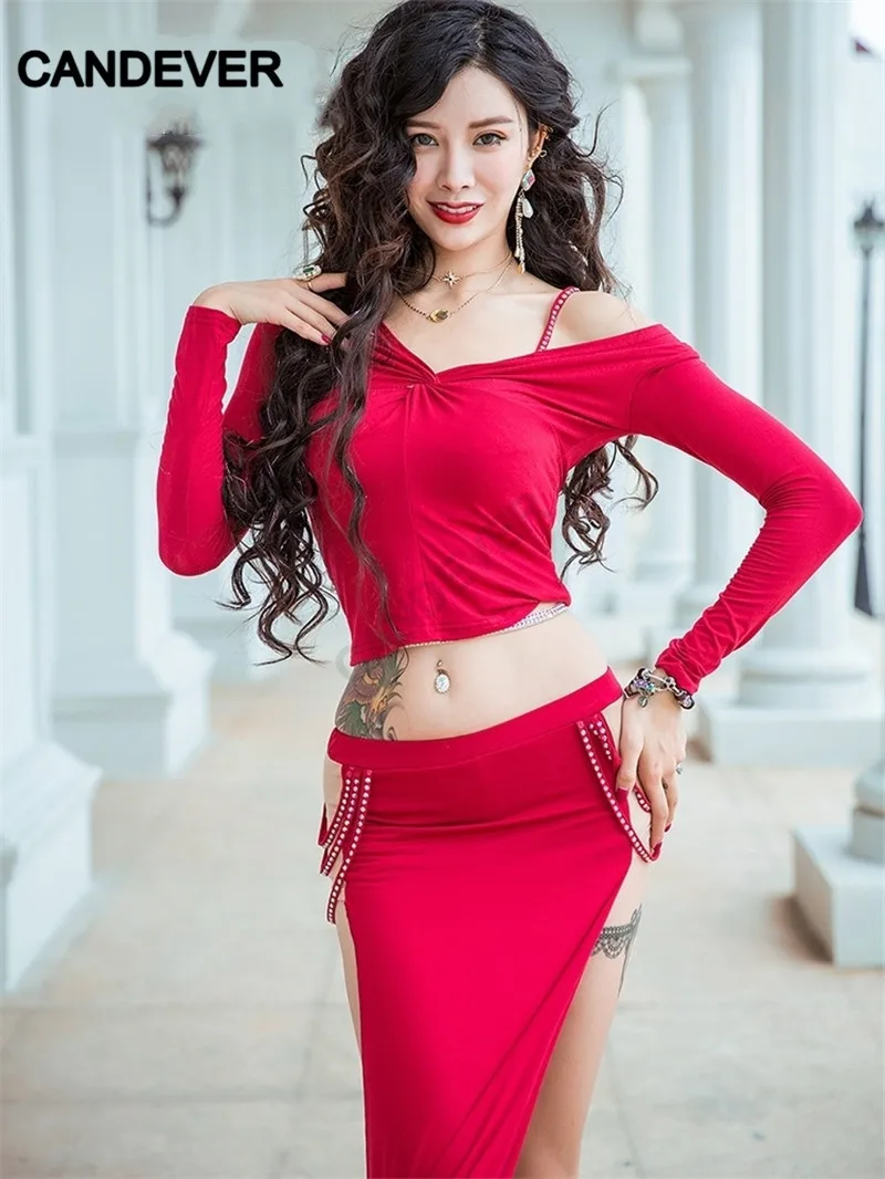 Восточный танец живота женский набор костюма для танца танцевальный костюм