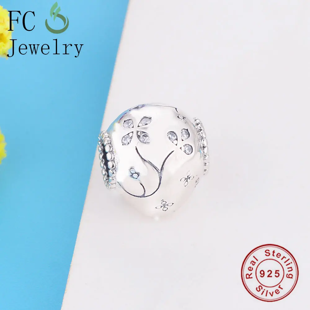 FC Jewelry оригинальный брендовый браслет с подвесками 925 пробы серебристый