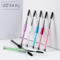 zzdog 1pcs professional eyebrow comb eyelash mascara wands applicator high quality makeup brushes with cover cosmetics tools