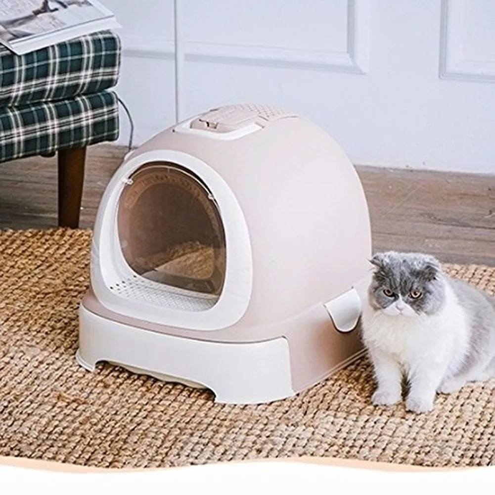 Контейнер для кошачьего туалета домашний бокс с песком кошек закрытым лотком
