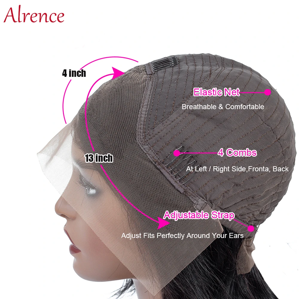 Парики из натуральных волос на кружеве 13X4 невидимые бразильские волосы Remy