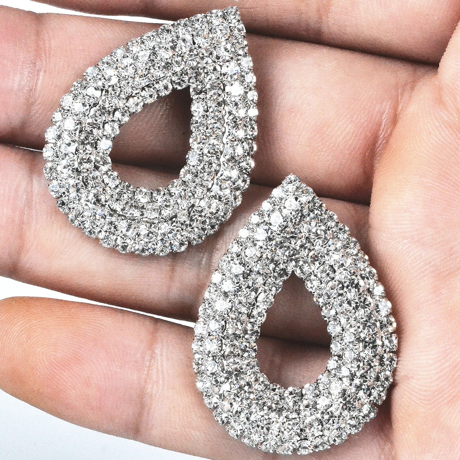 2021 New Ladies Crystal Earrings Fashion Drop-shaped Accessories Wholesale Bridal Wedding Prom Jewelry Coruixi