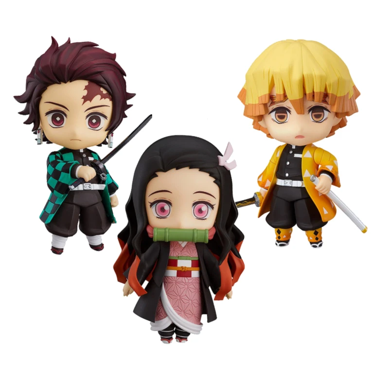 

10cm Demon Slayer Anime Figure Kamado 1193 Tanjiro 1194 Nezuko Movable Face-changing Q Version Clay Doll Collection Ornaments