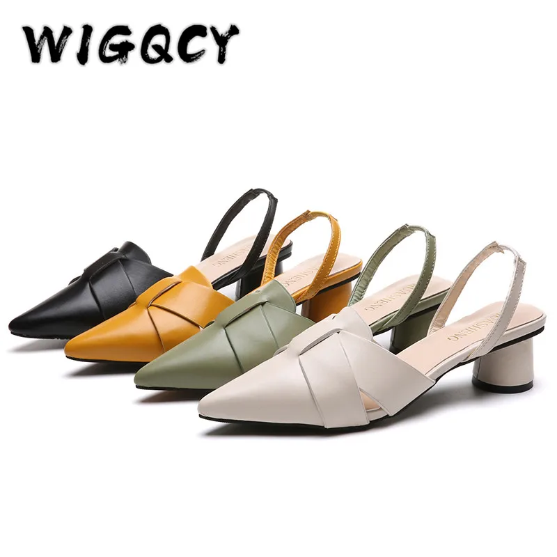 Женские летние сандалии с острым носком Модные женские на высоком каблуке