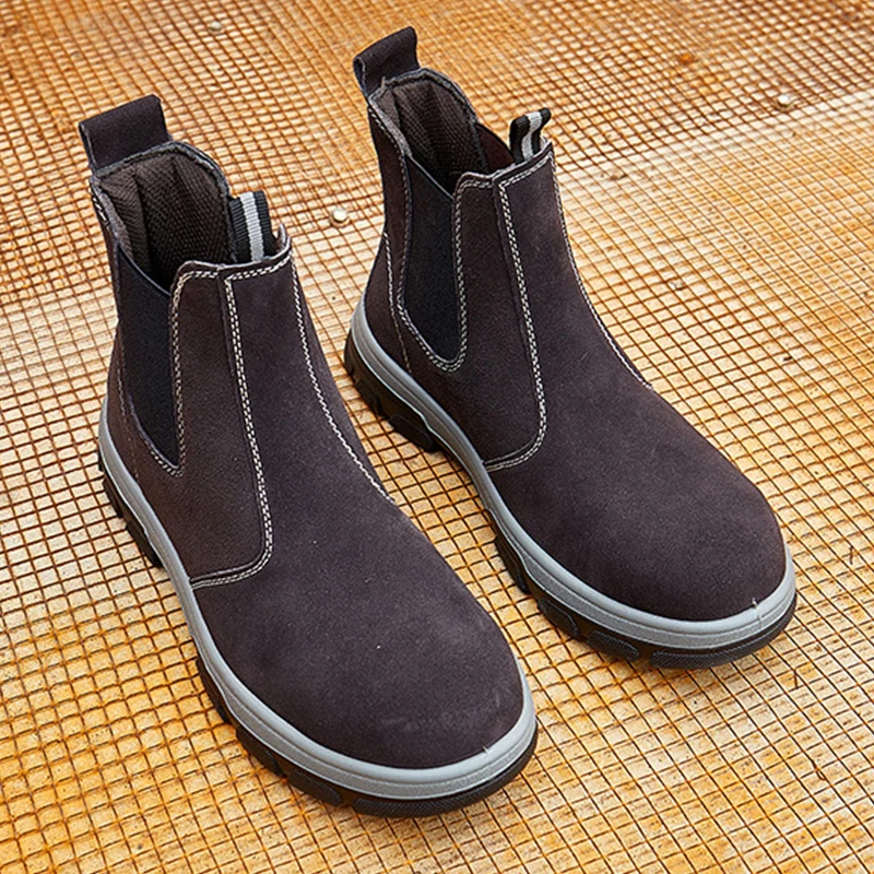 

High Top Work Safety Boots Steel Toe Cap Work Shoes Anti Smashing Safety Shoes Men Winter Boots Puncture Proof Safety Sneakers