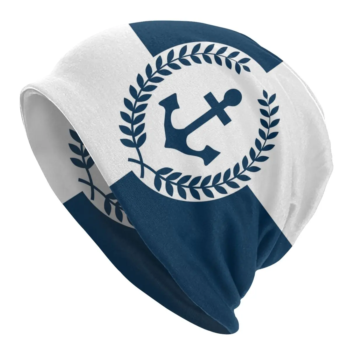 

Nautical Themed Design Bonnet Hat Knit Hat Hip Hop Skullies Beanies Hats Blue Sailing Marine Ocean Unisex Adult Summer Warm Caps