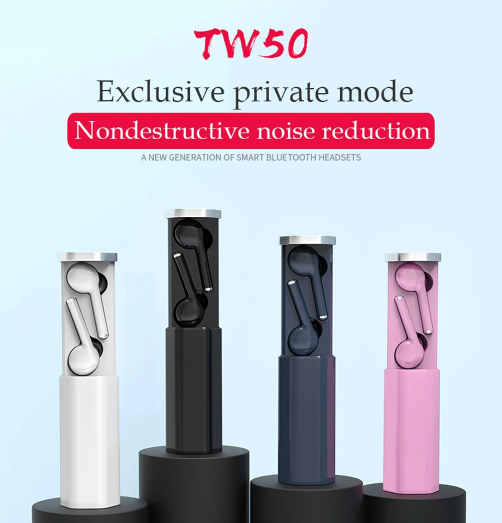 TW50 Tws стереонаушники с поддержкой Bluetooth и функцией шумоподавления|Наушники