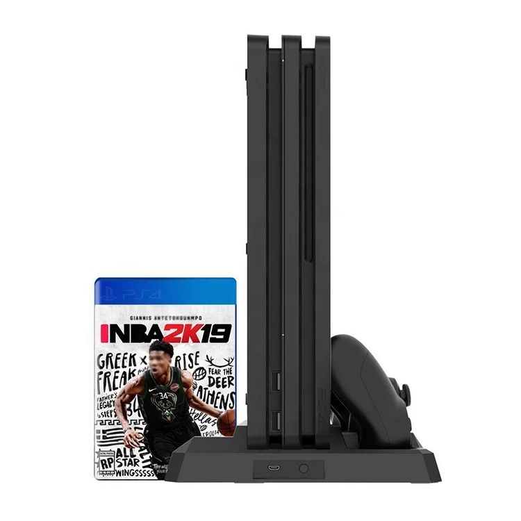 

Vertical Cooling Fan Controller Hold Charging Dock Station Stand For Playstation PS4 Slim Pro Console