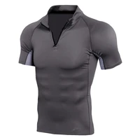 new mens running tight short t shirt compression quick drying t shirt mens gym fitness bodybuilding running t shirt clothes