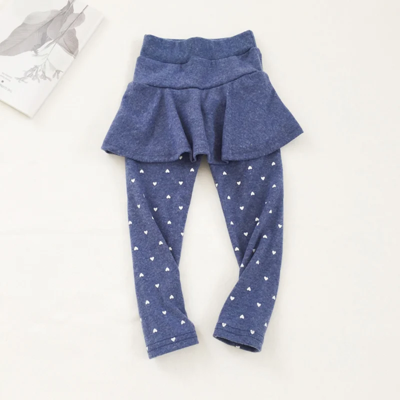 Осенне-зимние штаны для маленьких девочек модные эластичные с принтом в виде