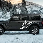 2 шт., автомобильные наклейки для Jeep Wrangler JK JL CJ RUBICON 4x4