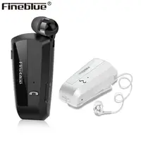 Беспроводная деловая Bluetooth-гарнитура Fineblue F990, спортивные наушники с телескопическим зажимом, стереонаушники с вибрацией, роскошные черные