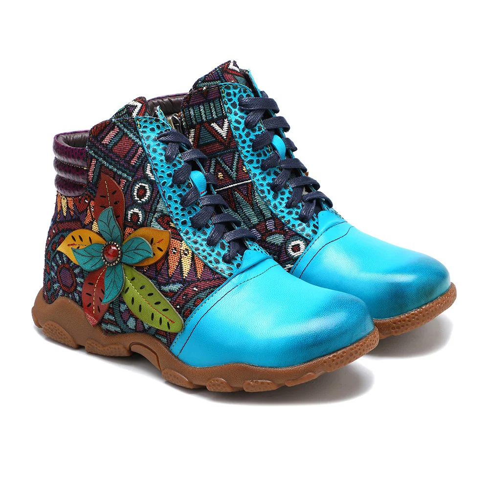 

Large outdoor anti slip casual warm women's short boots comfortable rubber flat bottom lace up women's Boots