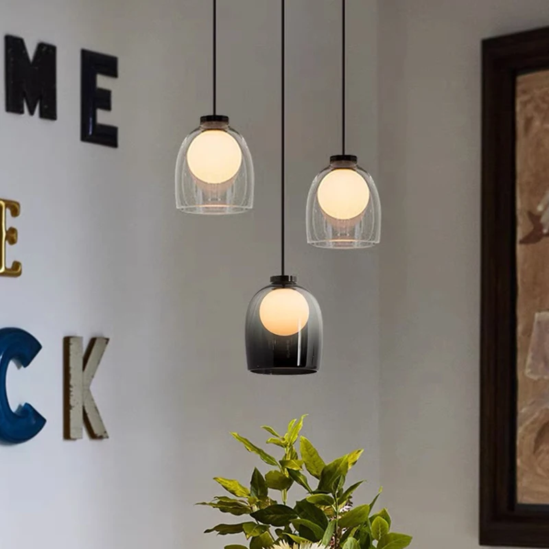 

Modern Loft Pendant Light Glass Hanging Lamp Kitchen Light Fixture Dining Room Hanglamp Living Room Kitchen Suspension Luminaire