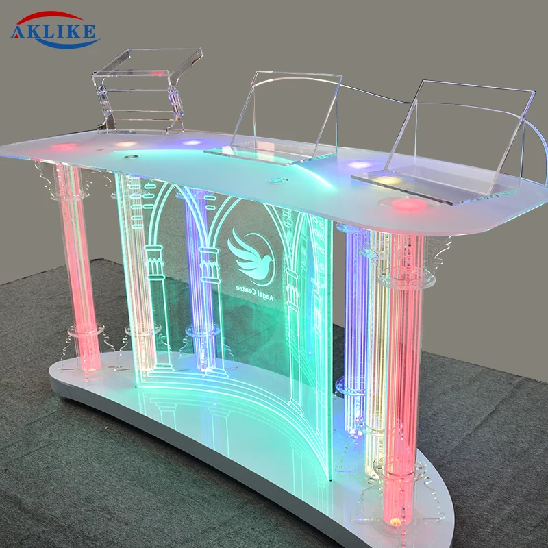 Акриловый Настольный диджейский стол AKLIKE светодиодный цветной подвижный