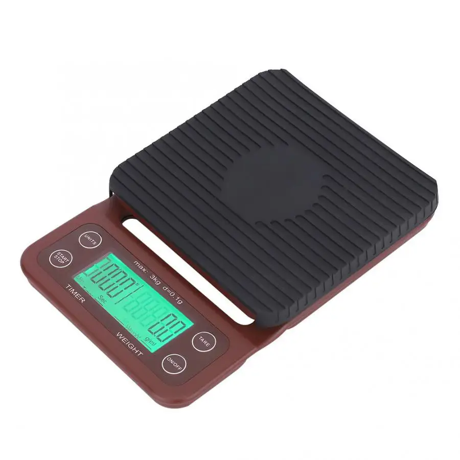 Электронные весы для кофе портативные цифровые кухонные светодиодный