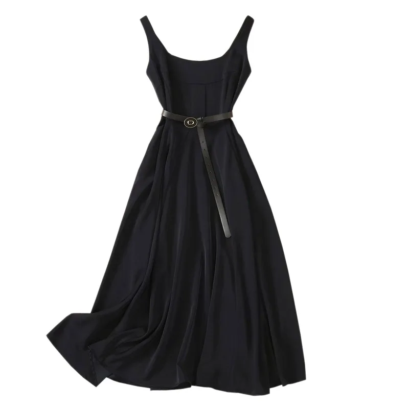 

Sexy Low Cut Square Neckline Bare Back Sleeveless Summer Long Maxi Dress